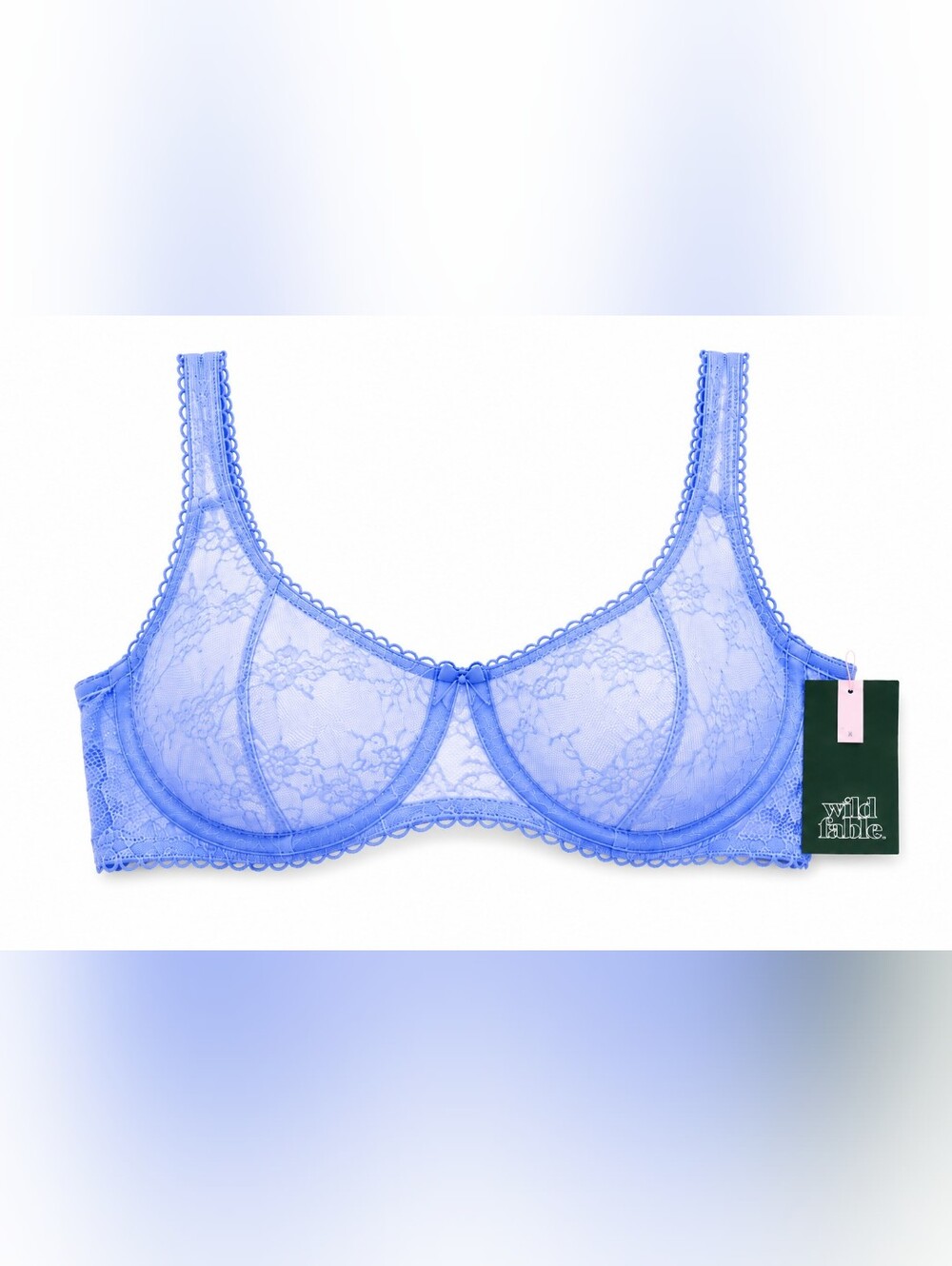 3 Bundle Wild Fable Floral Lace Underwire Bras Unlined Light Blue 36C NWT